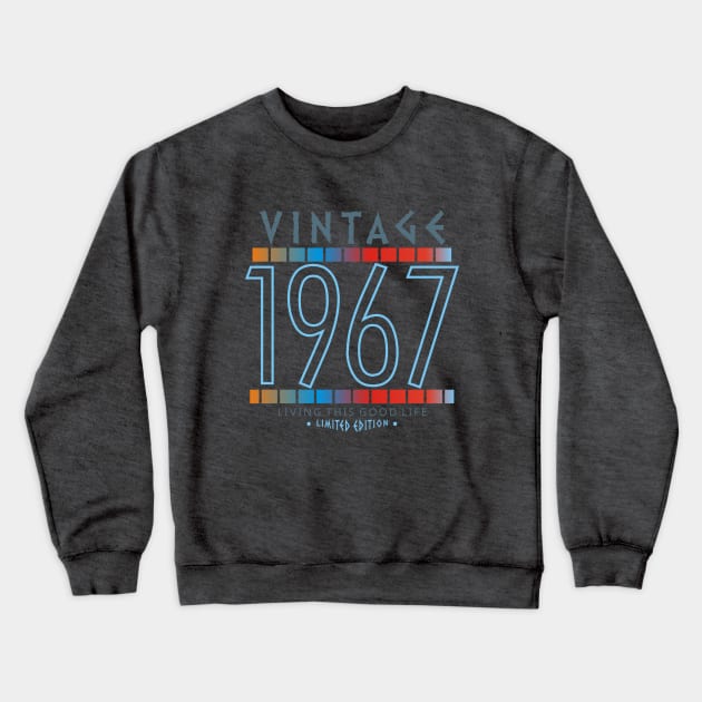 53rd Birthday T-Shirt - Vintage 1967 Crewneck Sweatshirt by Reshartinc